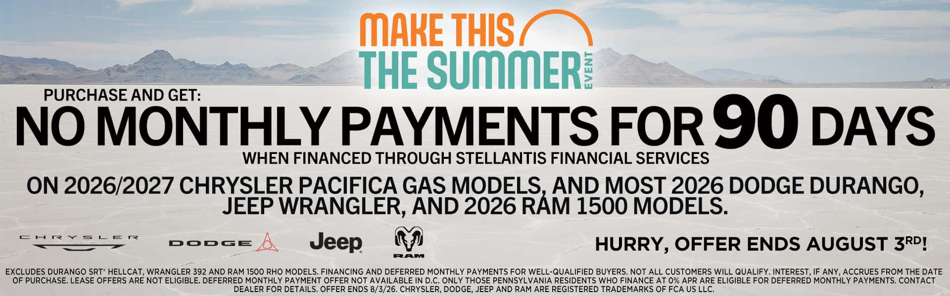 2026 CDJR No payments for 90 days event