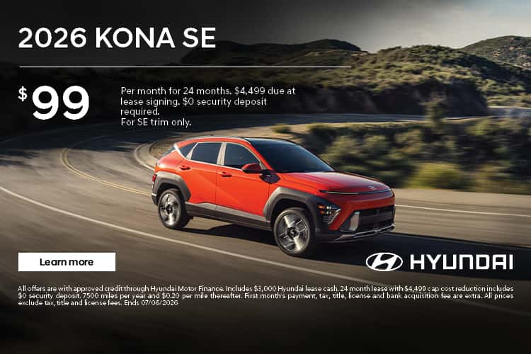 2026 Hyundai Kona Lease Deal