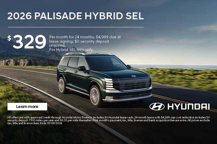 2026 Hyundai Palisade Hybrid Lease Deal