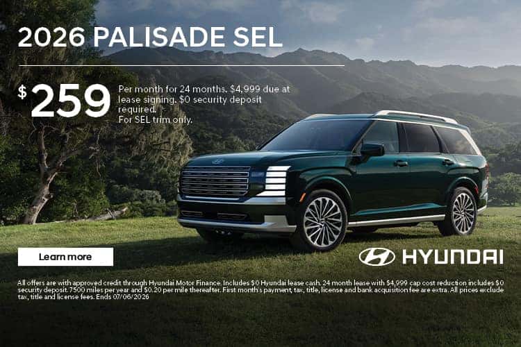 2026 Hyundai Palisade Lease Deal