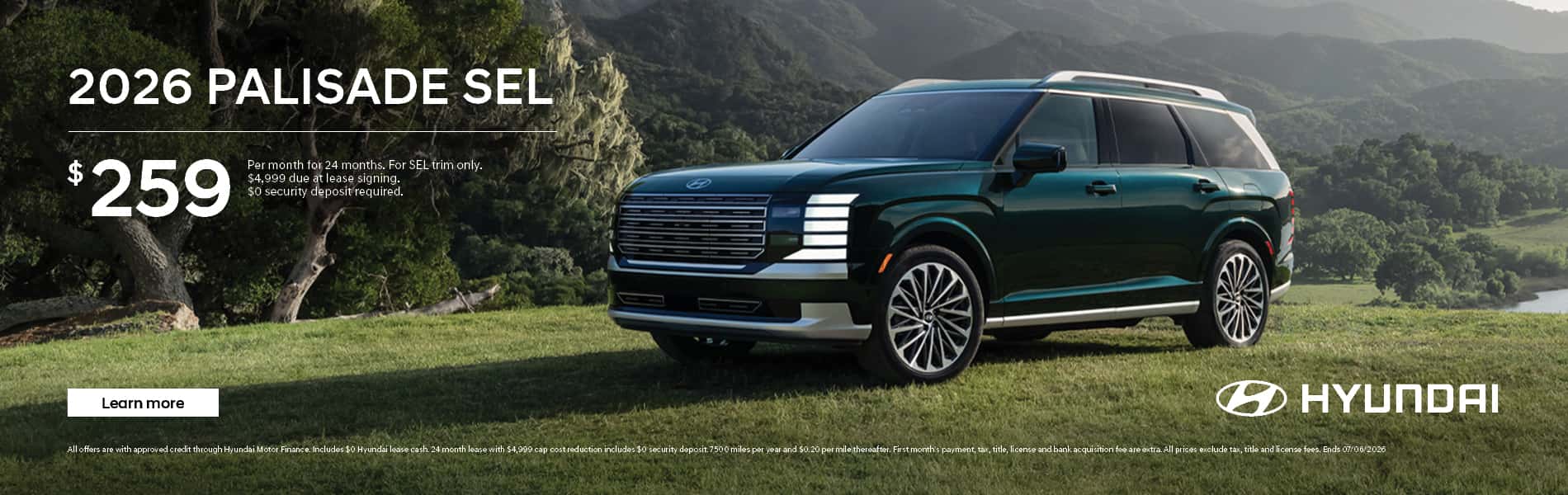 2026 Hyundai Palisade Lease Special at King Hyundai in Deerfield Beach, FL
