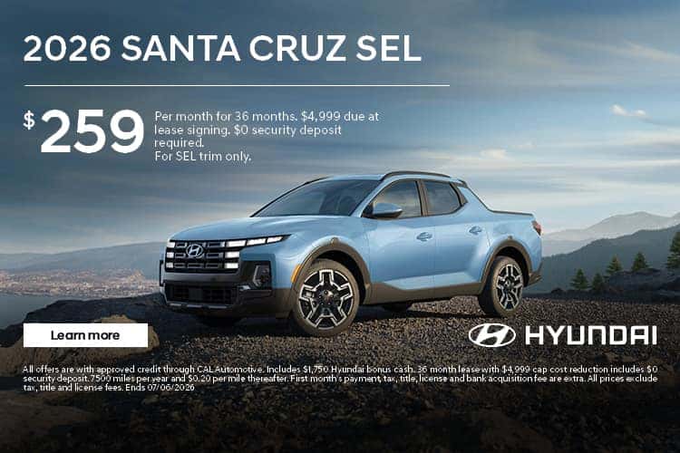 2026 Hyundai Santa Cruz Lease Deal