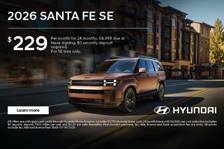 2026 Hyundai Santa Fe Lease Deal