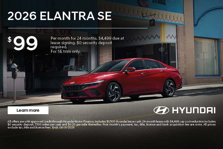2026 Hyundai Elantra Lease Deal