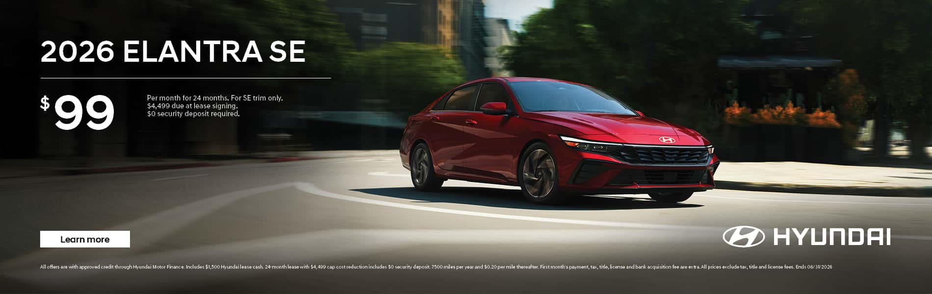 2026 Hyundai Elantra Lease Special at King Hyundai in Deerfield Beach, FL