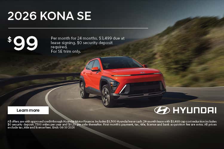 2026 Hyundai Kona Lease Deal
