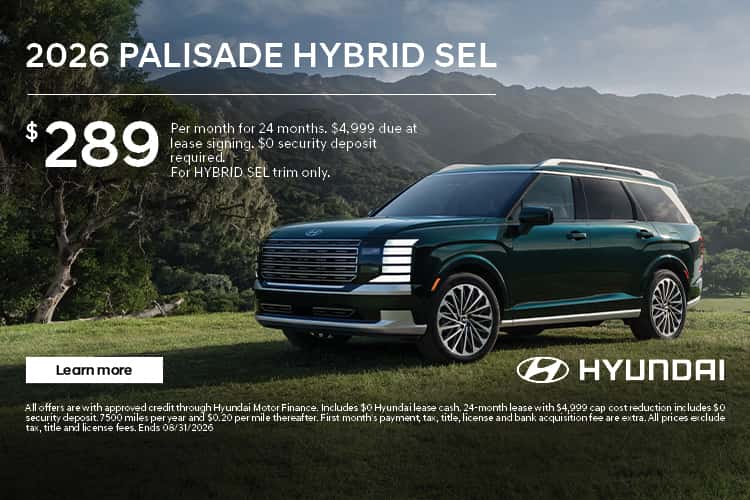2026 Hyundai Palisade Hybrid Lease Deal