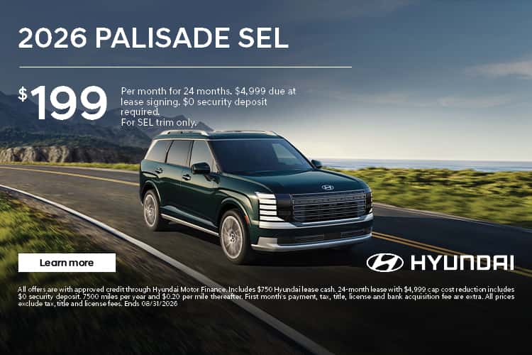 2026 Hyundai Palisade Lease Deal