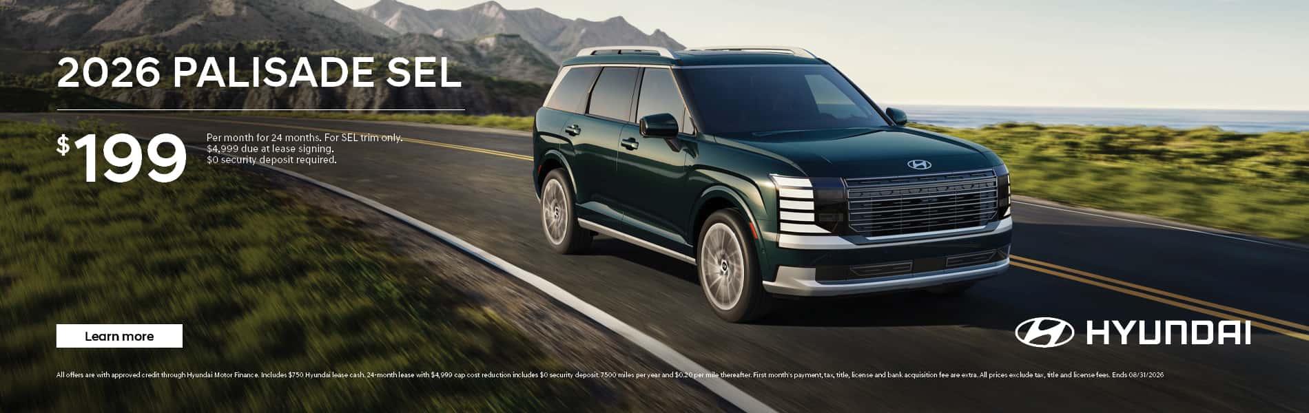 2026 Hyundai Palisade Lease Special at King Hyundai in Deerfield Beach, FL