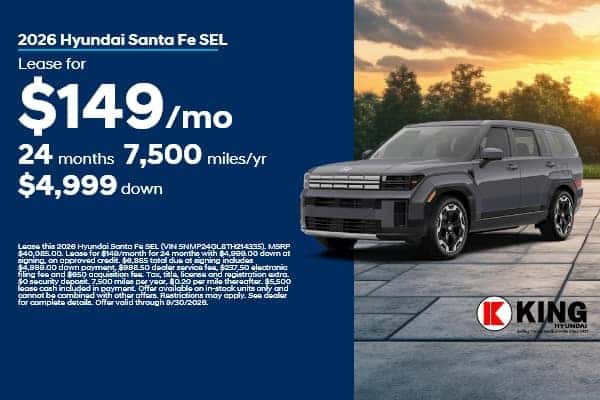 2026 Hyundai Santa Fe Lease Deal