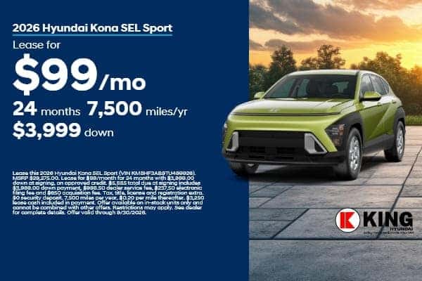 2026 Hyundai Kona Lease Deal