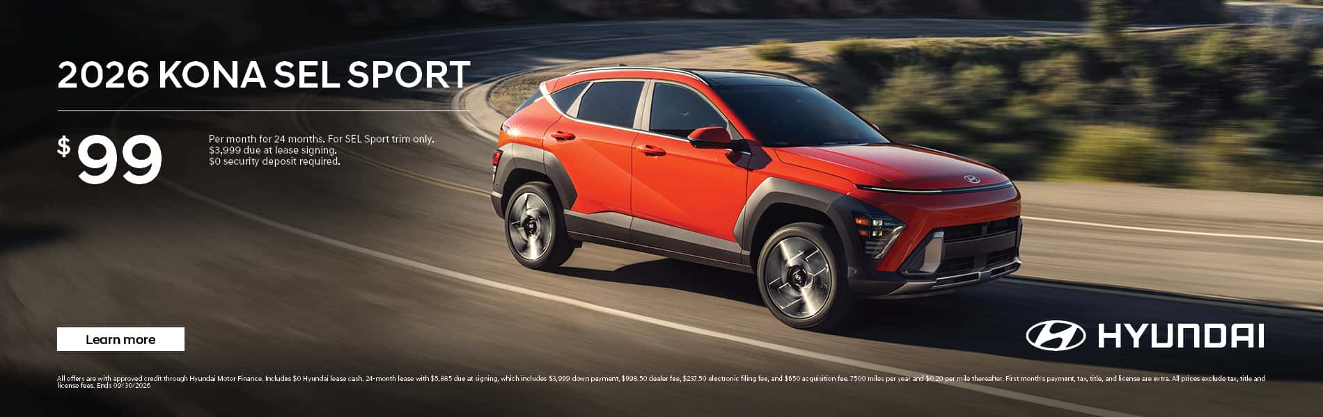 Hyundai Kona Lease Special at King Hyundai in Deerfield Beach, FL