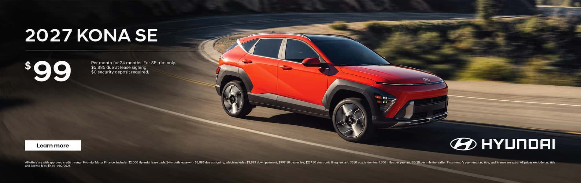 Hyundai Kona Lease Special