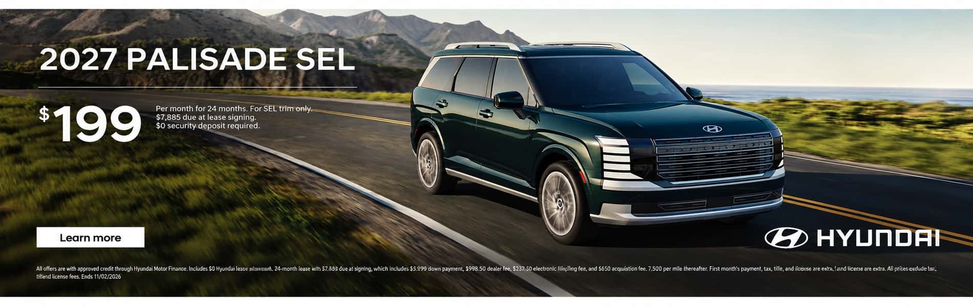 Hyundai Palisade Lease Special
