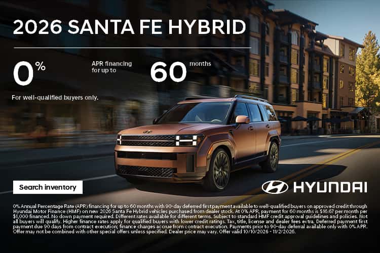 Hyundai Santa Fe Hybrid APR Offer