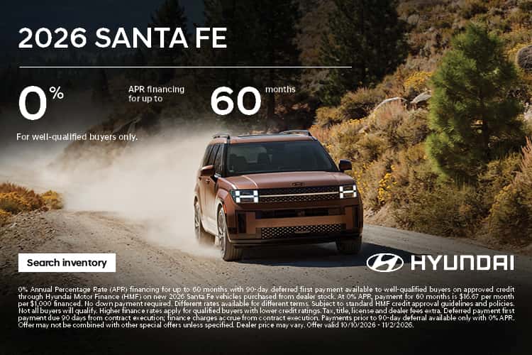 Hyundai Santa Fe APR Offer