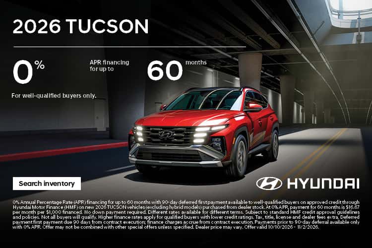 Hyundai Tucson APR Offer