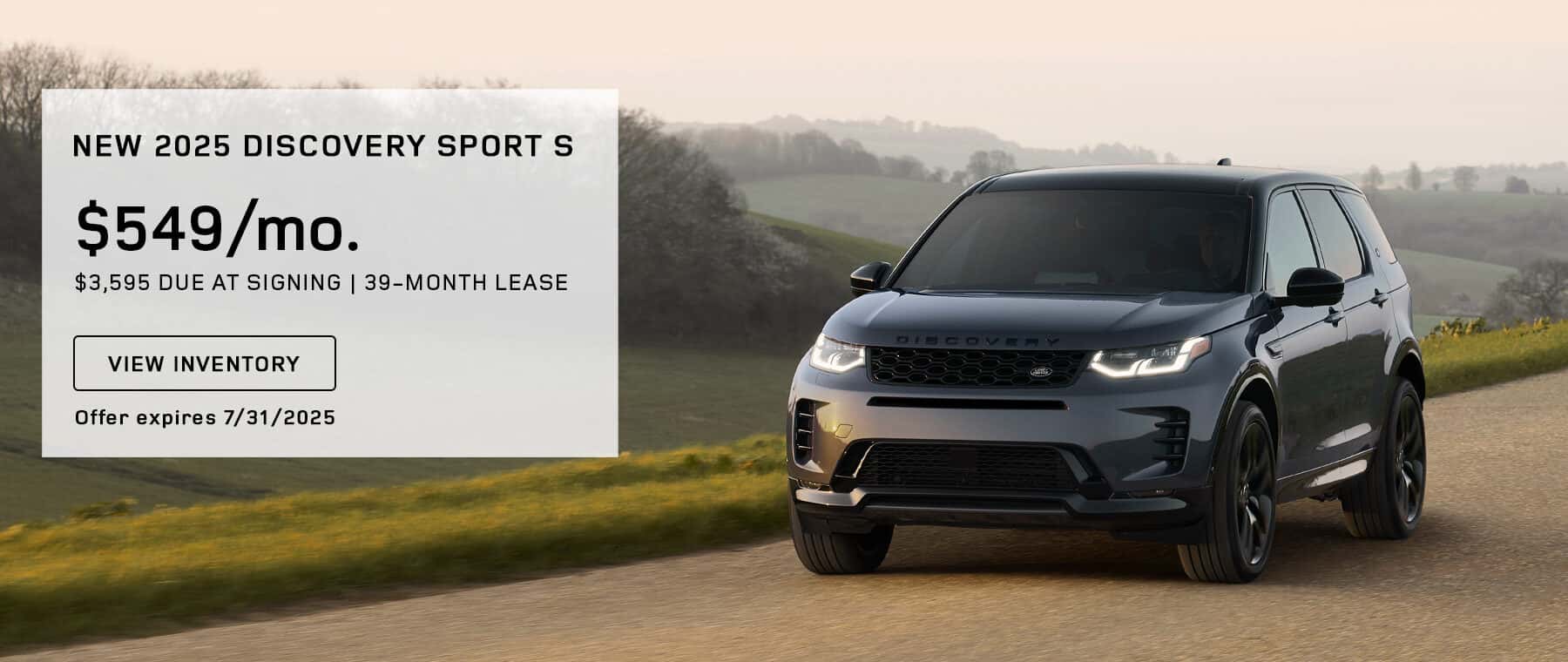 New 2025 Discovery Sport S with 39-month lease 549
