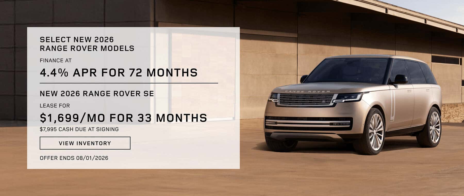 New 2026 Land Rover Range Rover SE