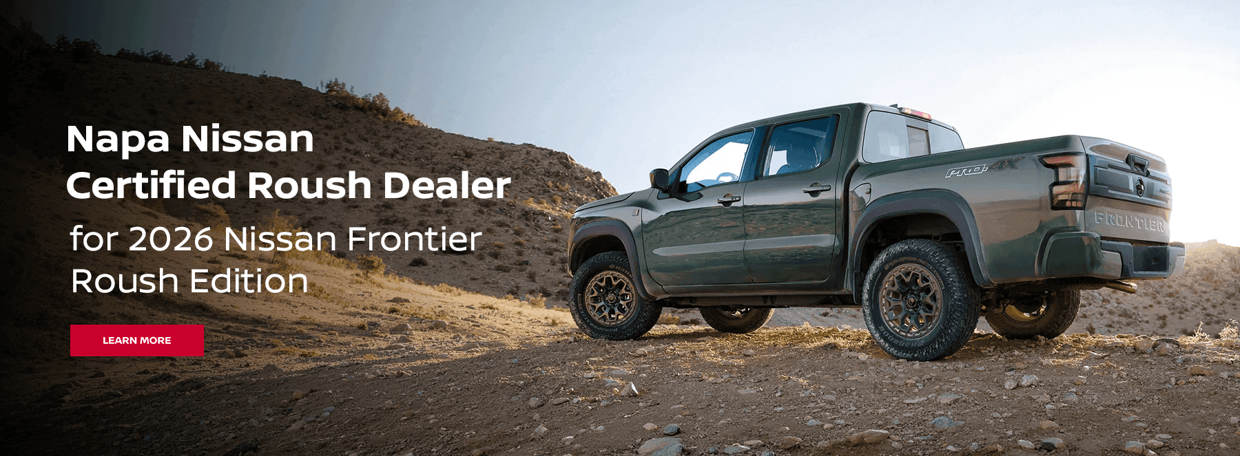 Napa Nissan Certified Roush Dealer Subtext for 2026 Nissan Frontier Roush Edition