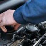 technician working on engine