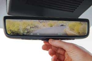 2021 nissan armada has available rear view display on rear view mirror