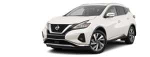 A white 2021 Nissan Murano SL is angled left.