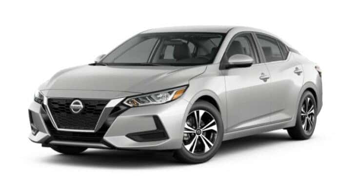 A silver 2022 Nissan Sentra SV is angled left.