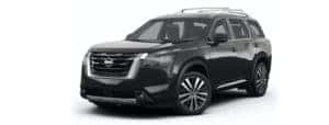 A black 2022 Nissan Pathfinder is angled left.