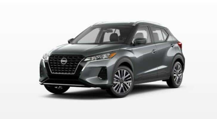 A gray 2023 Nissan Kicks SV is angled left.