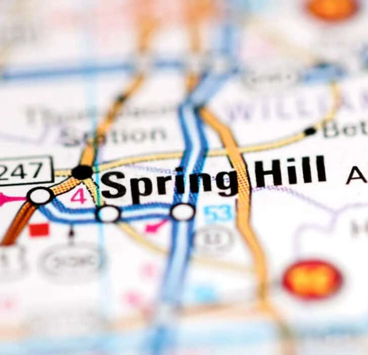 Spring Hill Tennessee Map