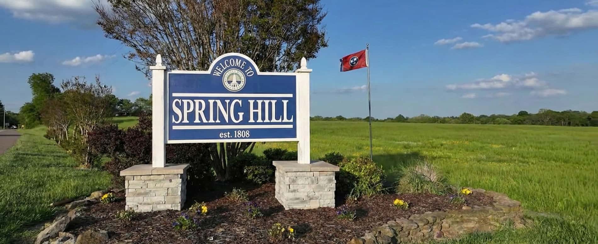 Nissan dealer near Spring Hill Tennessee sign