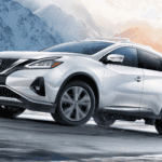 White 2022 Nissan Murano in snow