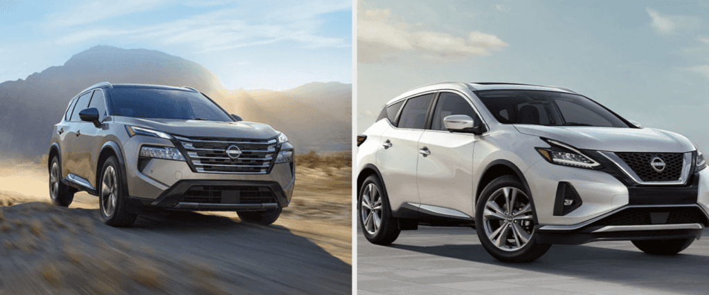 Nissan Rogue vs. Nissan Murano exterior