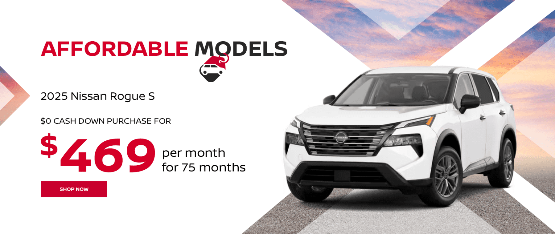2025 ROGUE S $0 CASH DOWN PURCHASE FOR $469 PER MONTH for 75 months