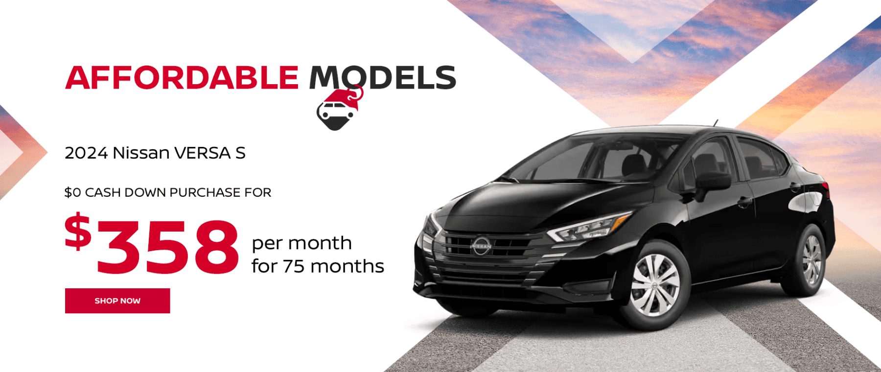 2024 VERSA S $0 CASH DOWN PURCHASE FOR $358 PER MONTH for 75 months
