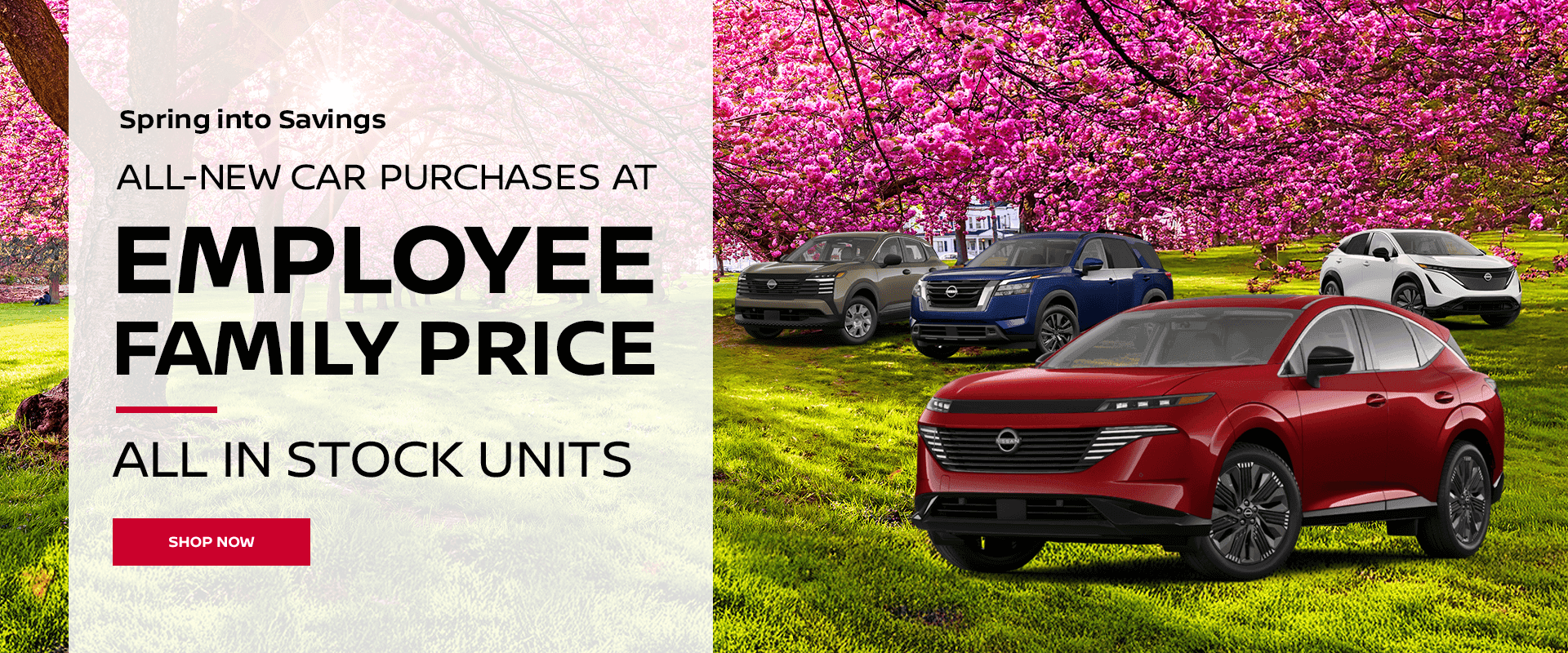 ALL-NEW CAR PURCHASES AT EMPLOYEE FAMILY PRICE ALL IN STOCK UNITS
