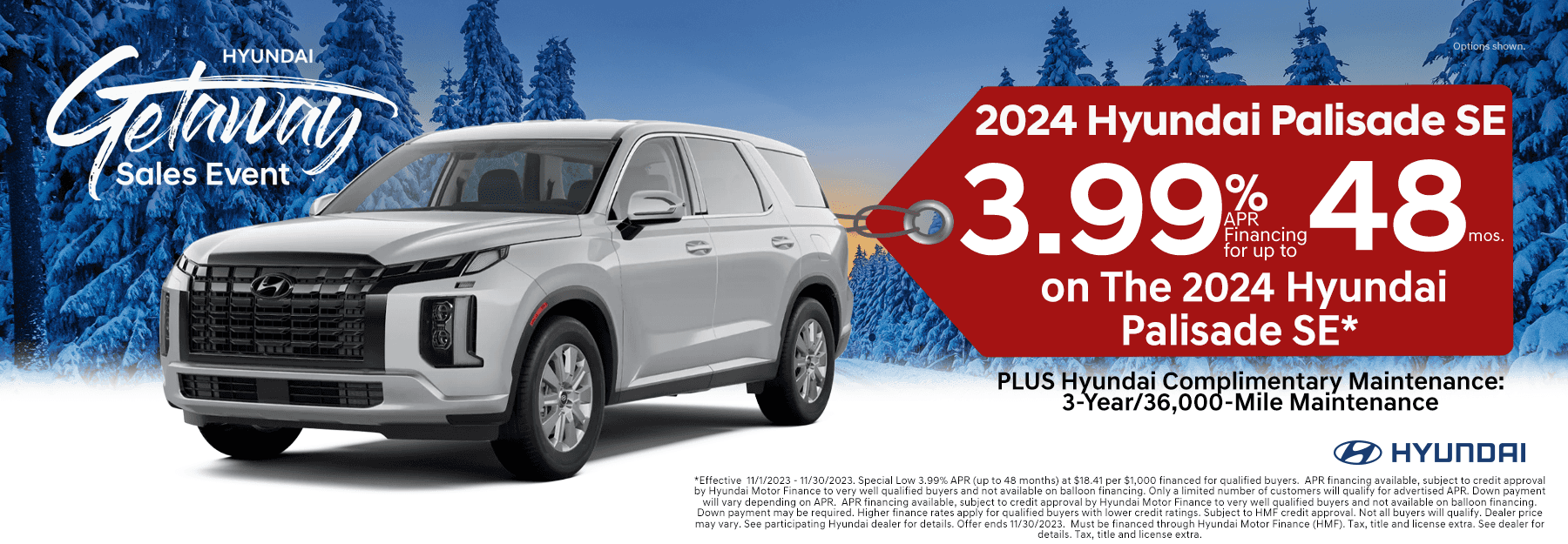 November_2023 Palisade Red Tag Hyundai