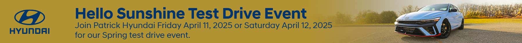 Hello Sunshine Test Drive Event
