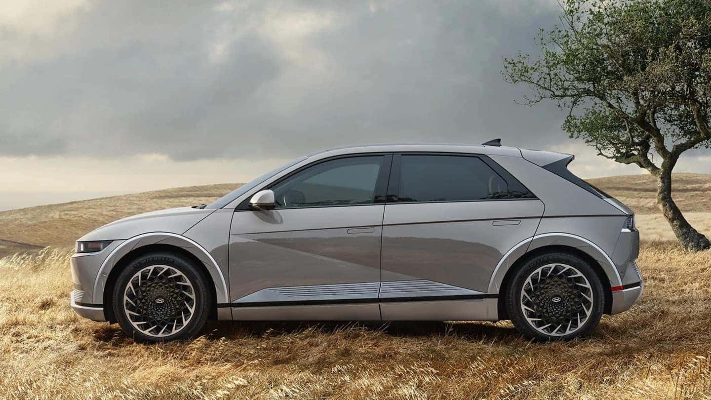 a car parked on a field