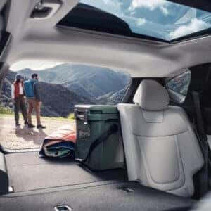the interior look of cargo space in an suv