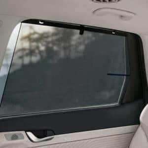 Rear passenger window with a built-in sunshade in the 2023 Hyundai Palisade.