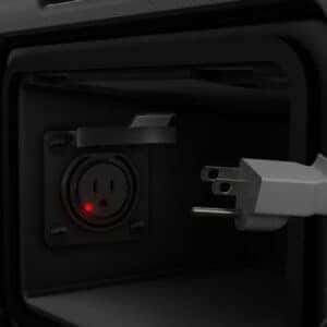 a 115v power outlet in the bed of a hyundai santa cruz suv