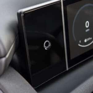 fingerprint recognition technology in the 2025 hyundai santa cruz next to the digital cluster display