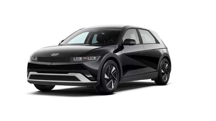2025 IONIQ 5 SE Standard Range in Abyss Black exterior paint.