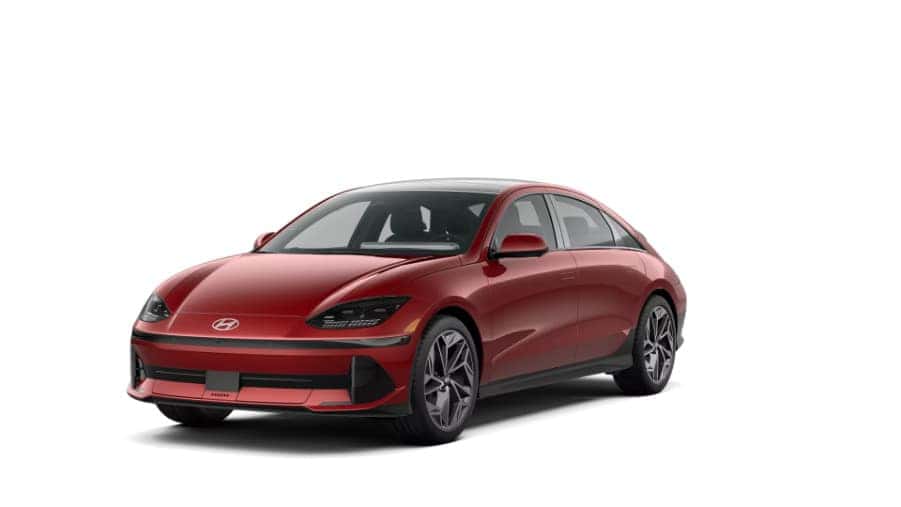 The 2025 Hyundai IONIQ 6 Limited in Ultimate Red exterior paint.