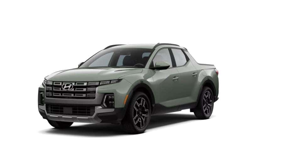 2025 hyundai santa cruz limited in sage gray exterior paint