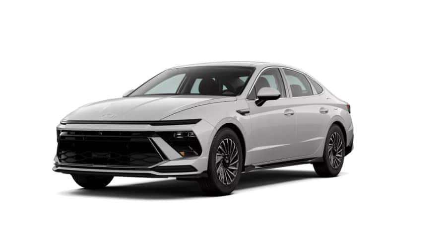 The 2025 Hyundai Sonata Limited Hybrid in Serenity White exterior paint.