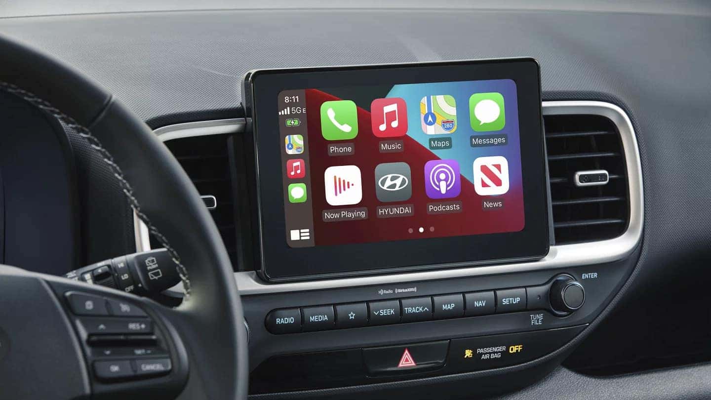infotainment screen showcasing the android auto connection feature