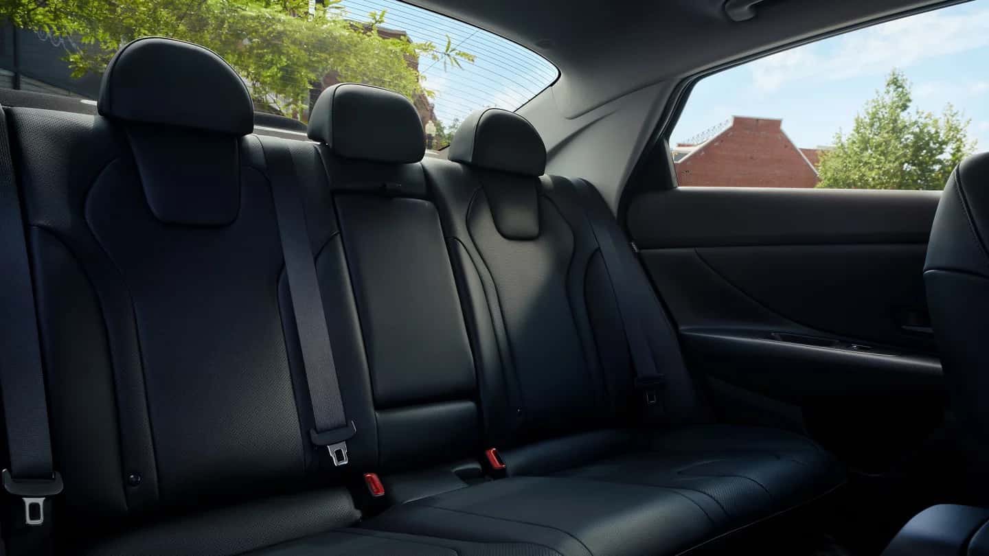 the back seats of a hyundai elantra